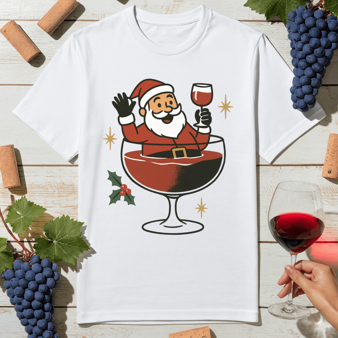 Santa Wine Bath T-Shirt