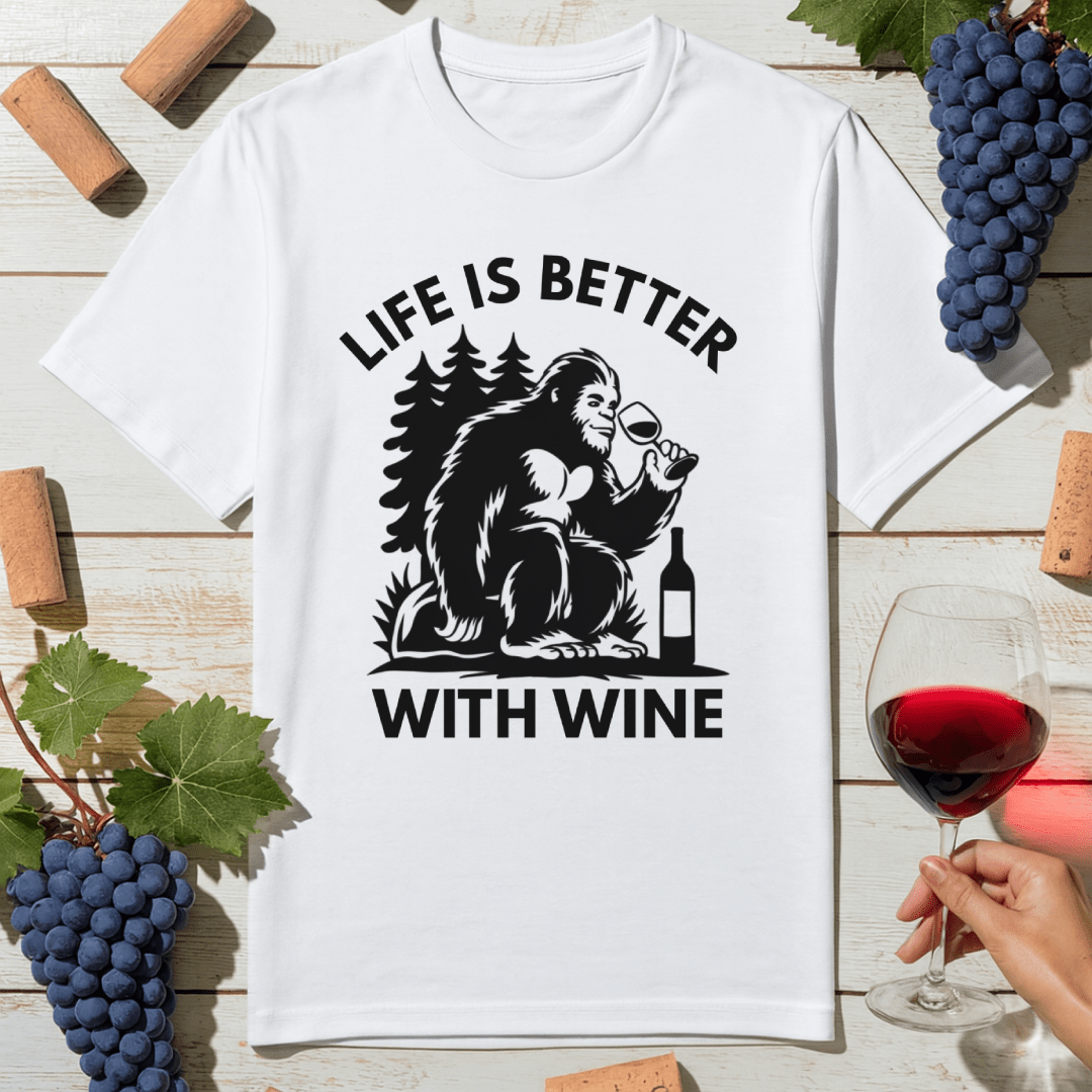 Wine and Sasquatch T-Shirt
