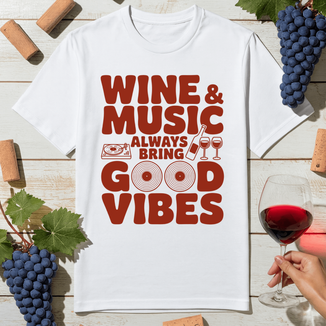 Wine Music Vibes T-Shirt