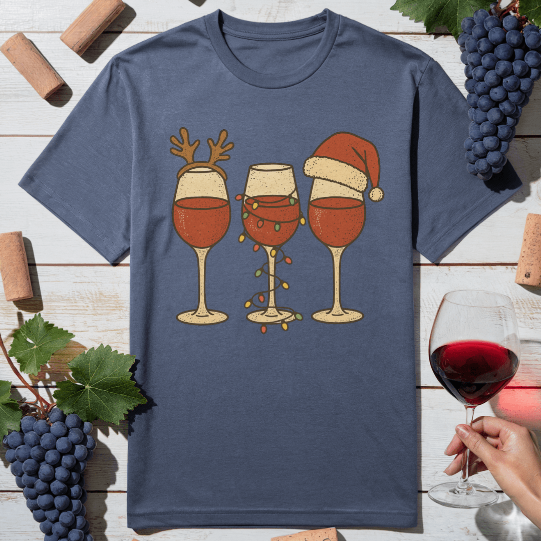 Christmas Wine Trio T-Shirt