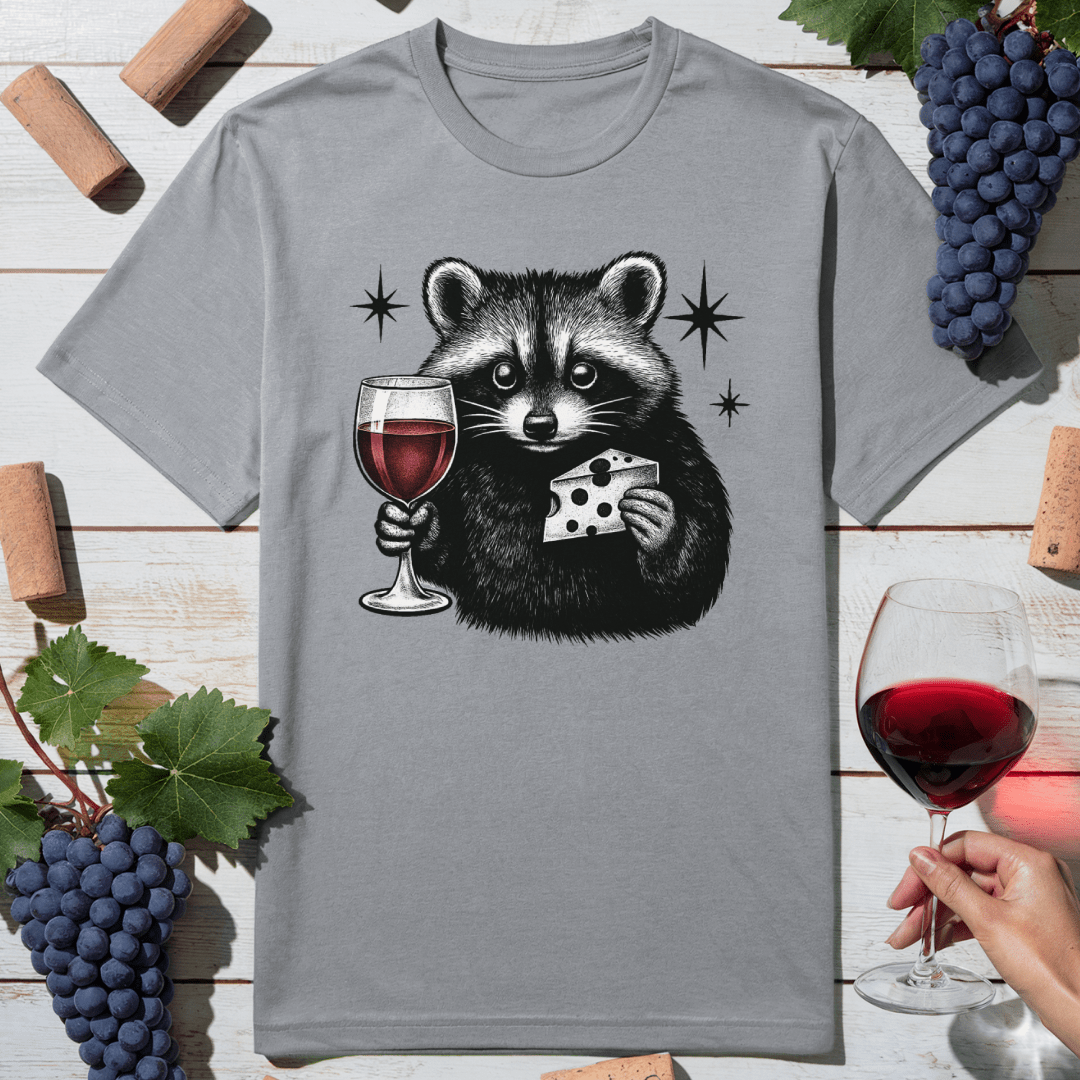 Wine & Cheese Raccoon T-Shirt
