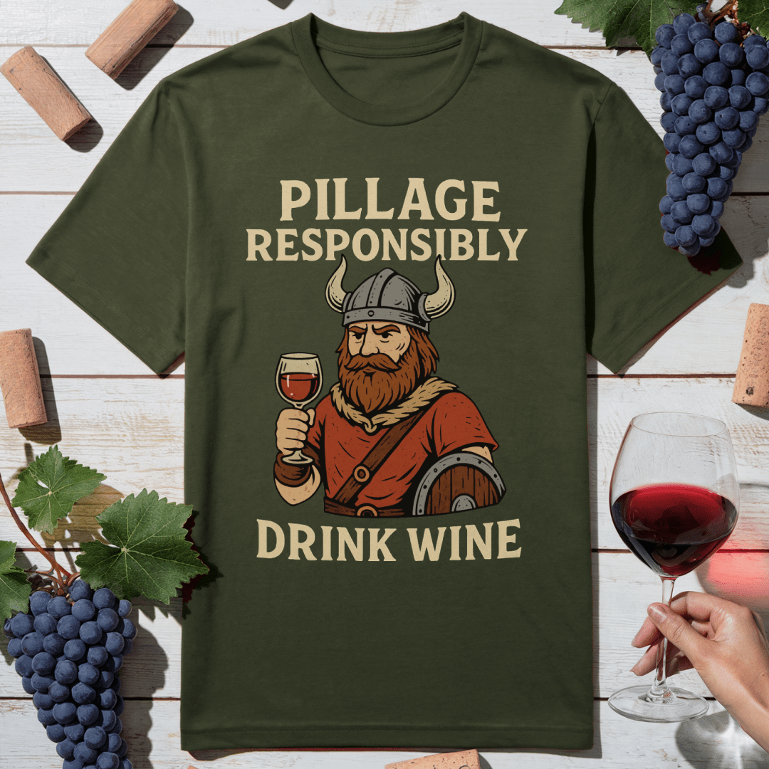 Pillage Drink Wine T-Shirt