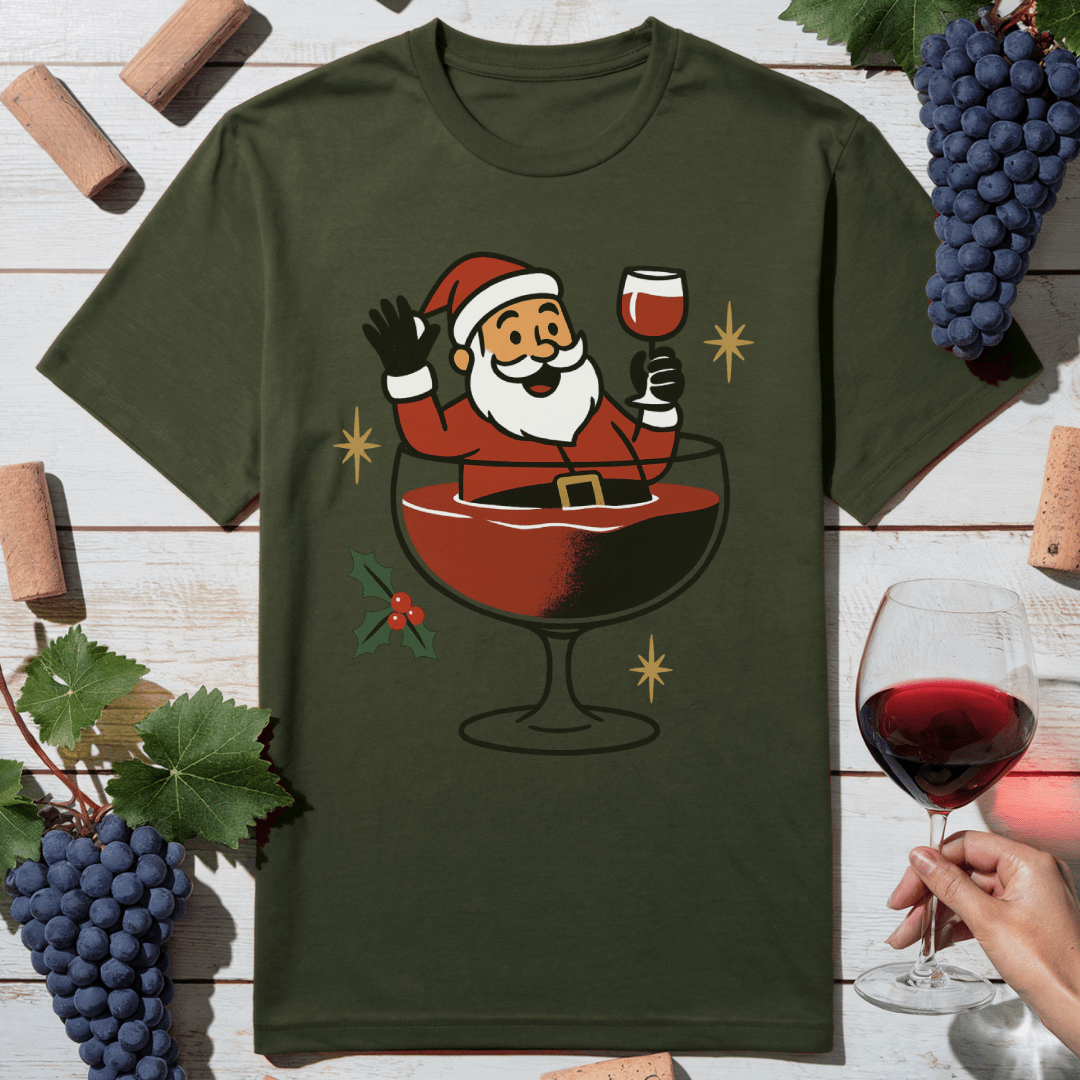 Santa Wine Bath T-Shirt