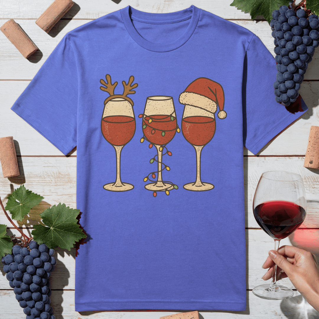 Christmas Wine Trio T-Shirt