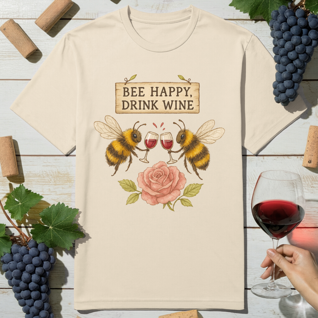 Bee Wine Happy T-Shirt