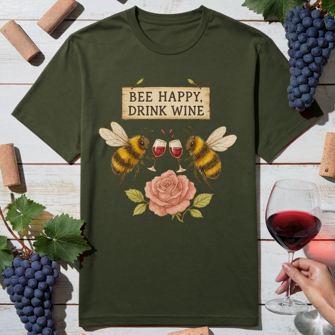 Bee Wine Happy T-Shirt