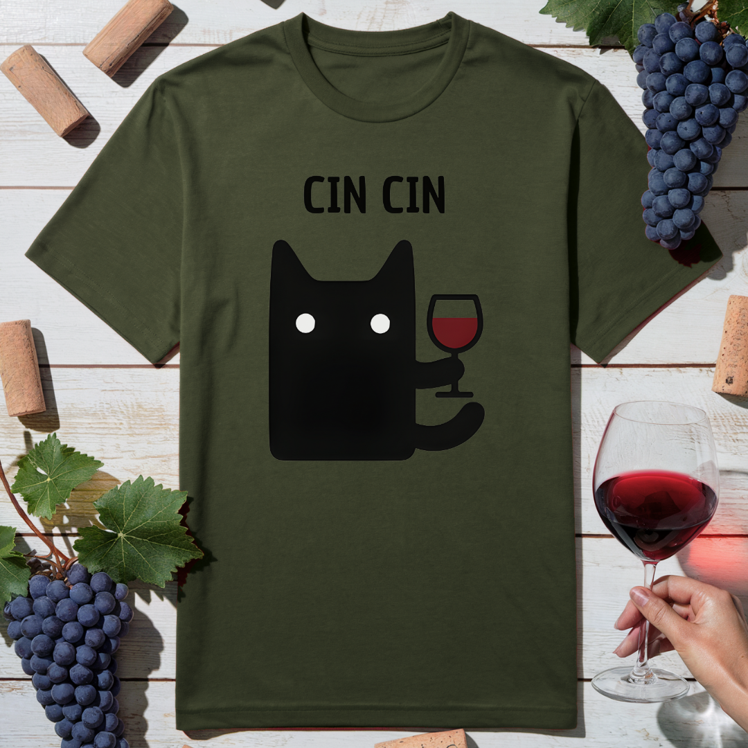 Cheers With Cat T-Shirt