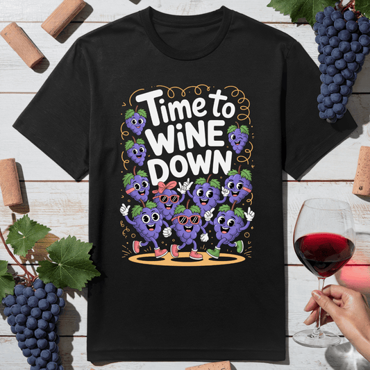 Time to Wine Down Grapes T-Shirt