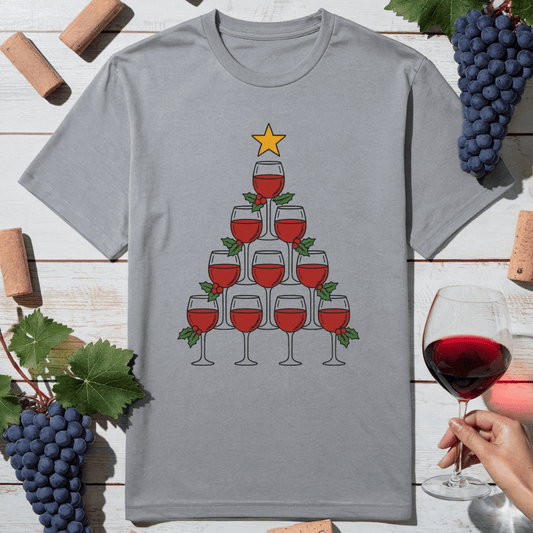 Wine Tree Christmas T-Shirt