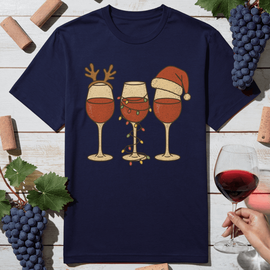Christmas Wine Trio T-Shirt