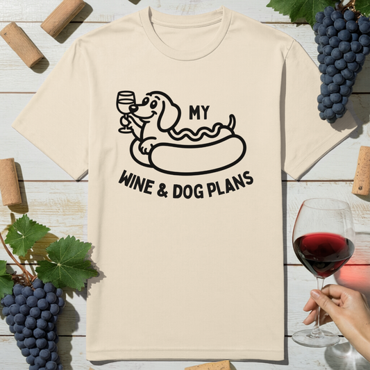 Dog Wine Plans T-Shirt
