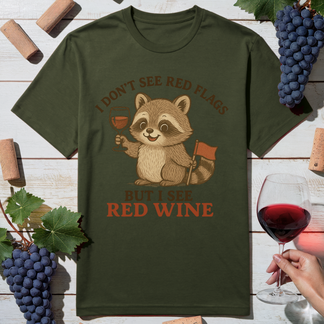 Raccoon Wine T-Shirt