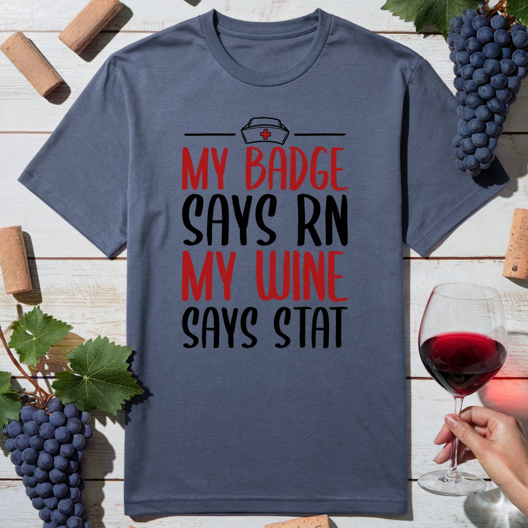 Badge RN Wine T-Shirt