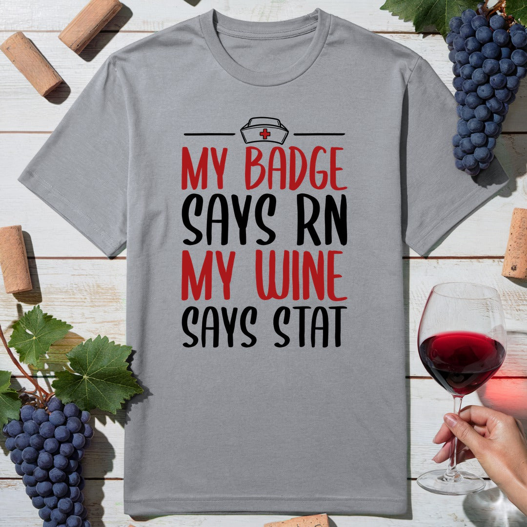 Badge RN Wine T-Shirt