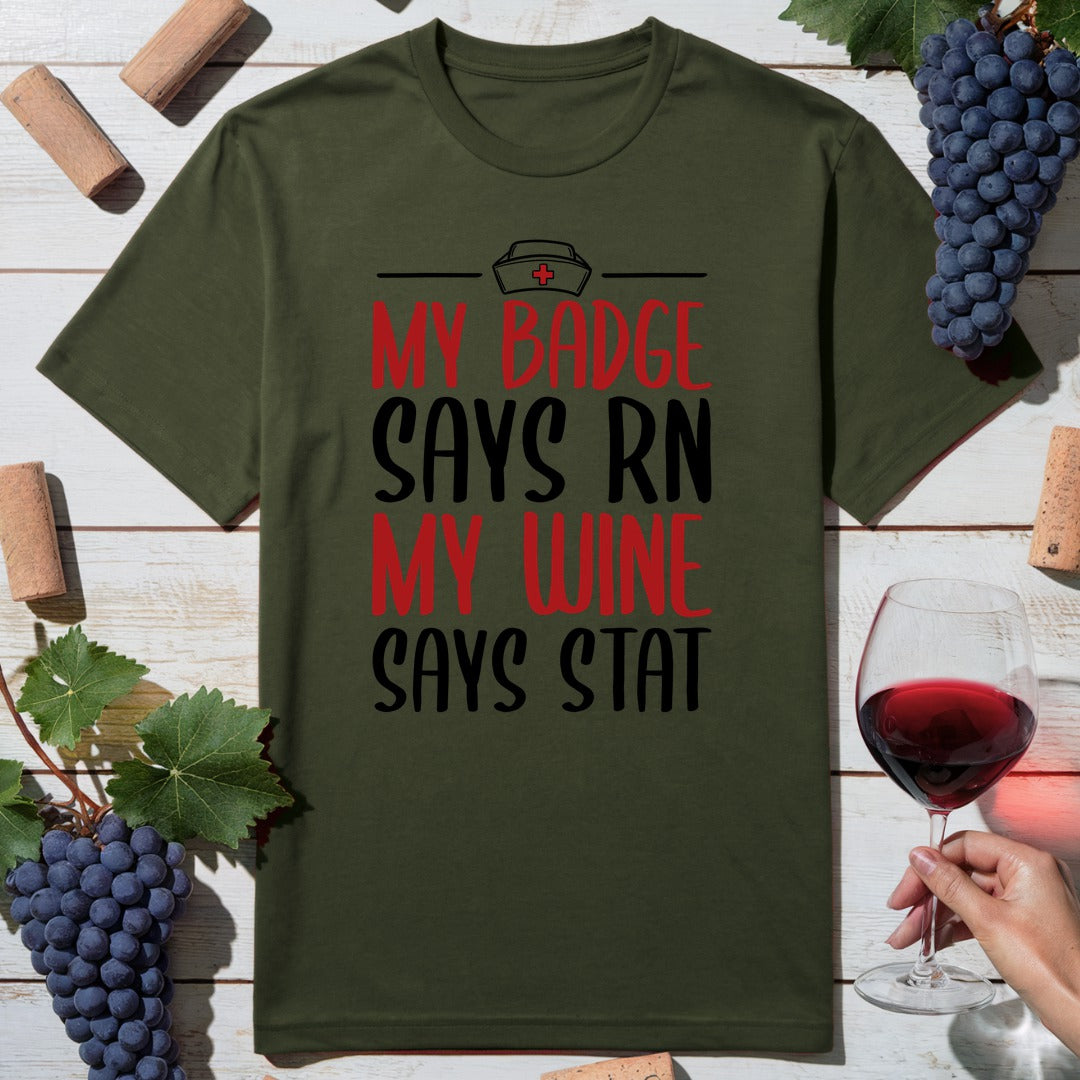 Badge RN Wine T-Shirt