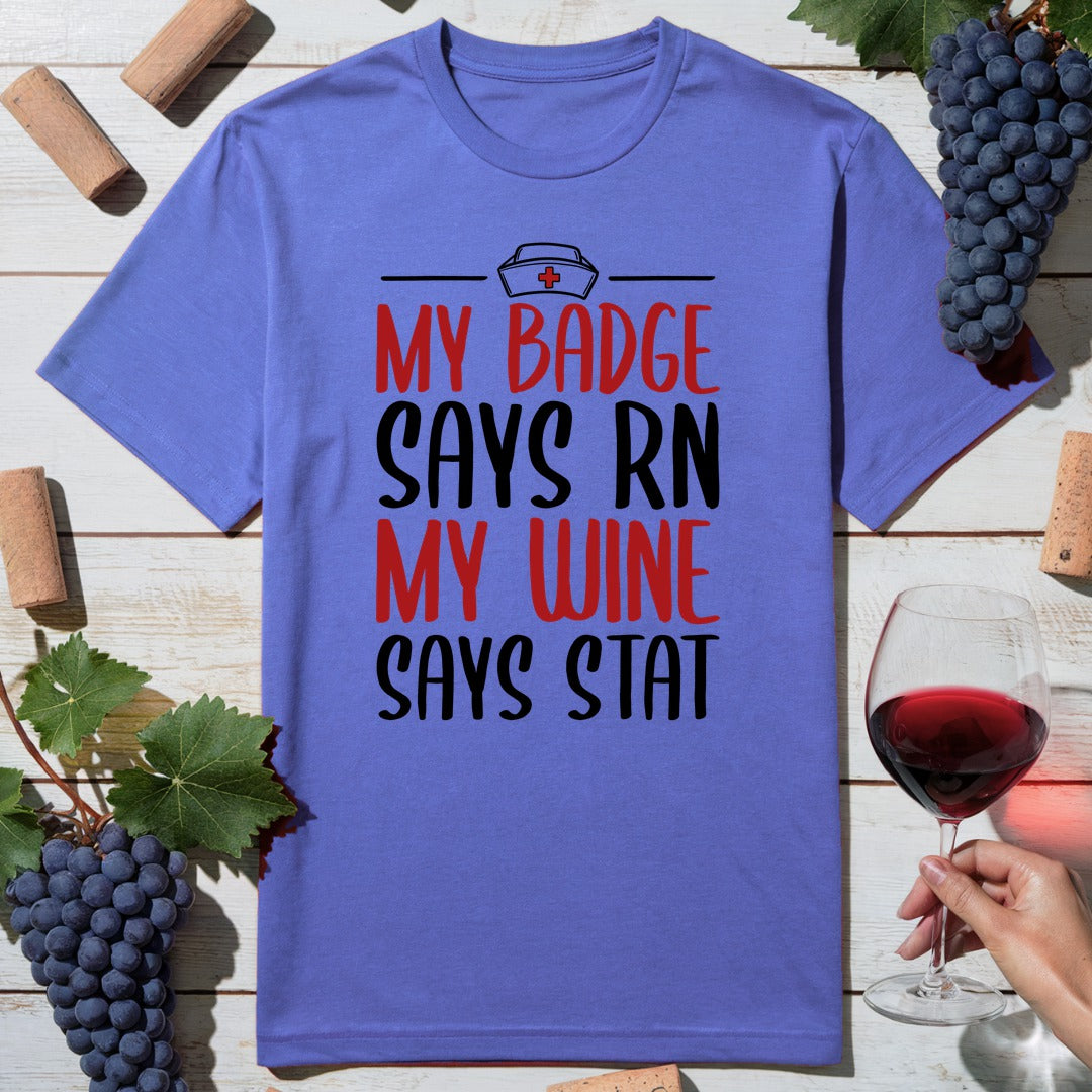Badge RN Wine T-Shirt