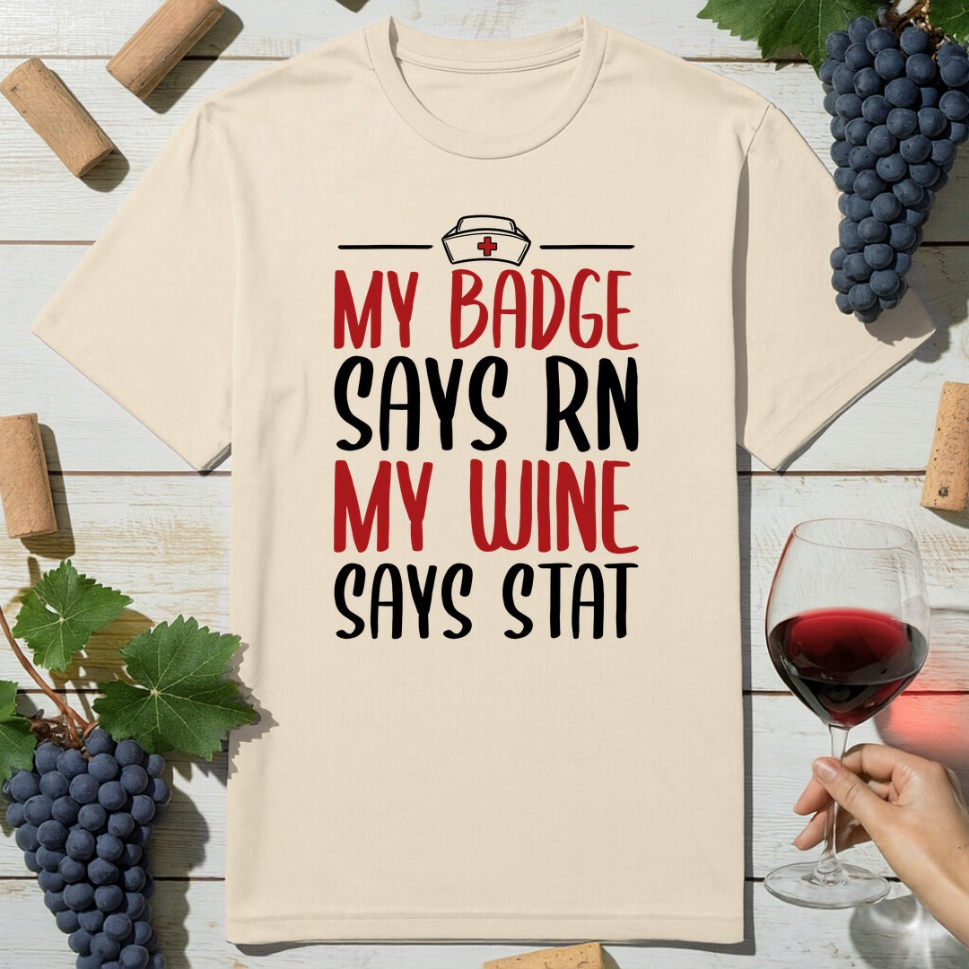 Badge RN Wine T-Shirt