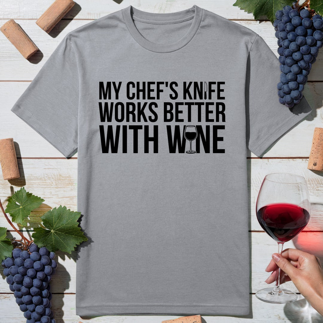 Chef Knife Wine T-Shirt