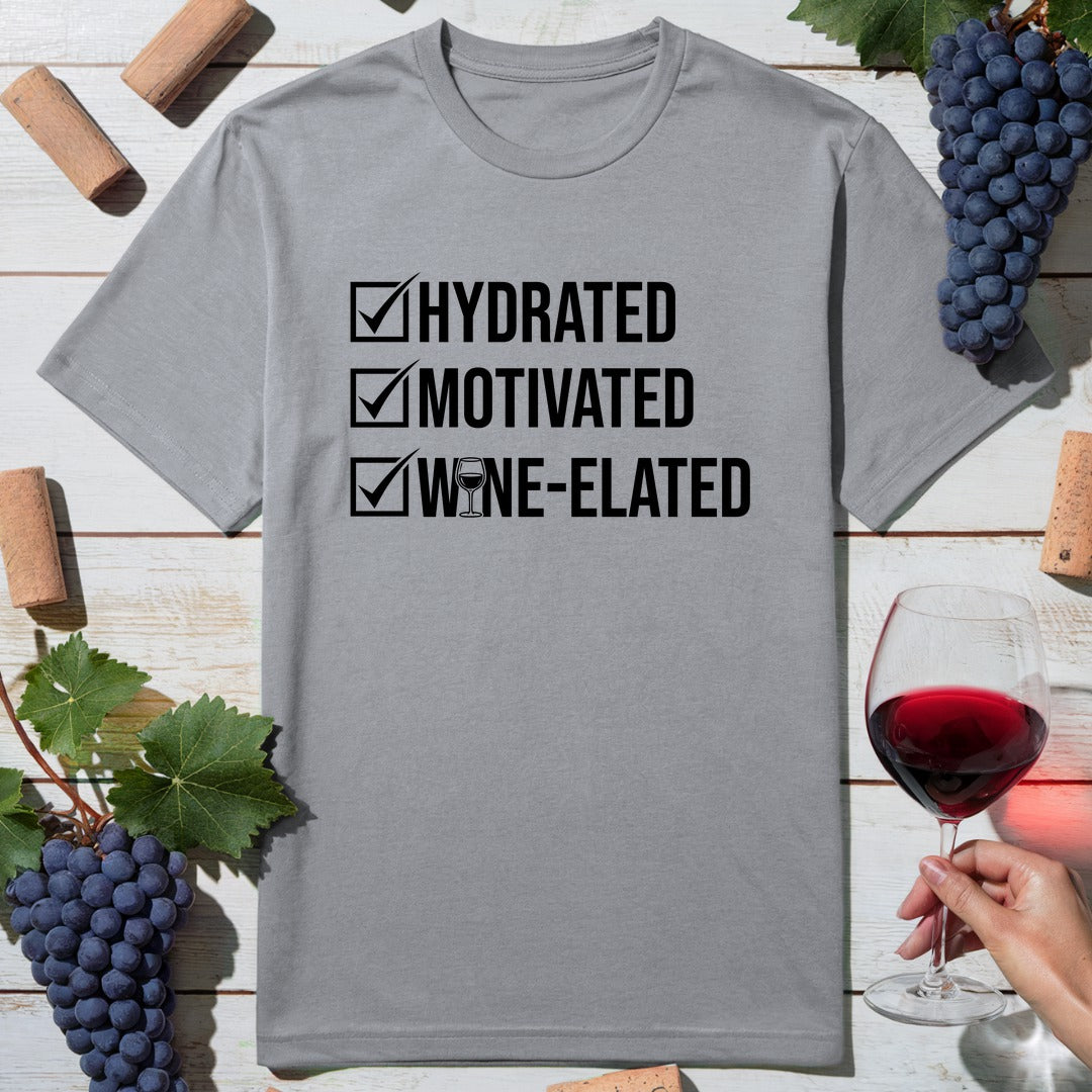 Hydrated Motivated Wine T-Shirt