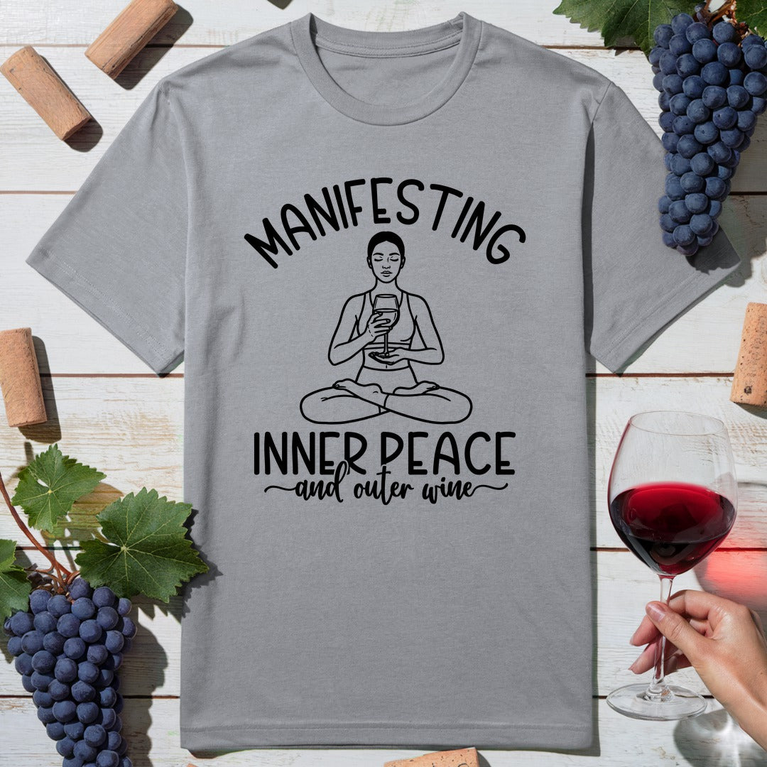 Manifesting Peace Wine T-Shirt