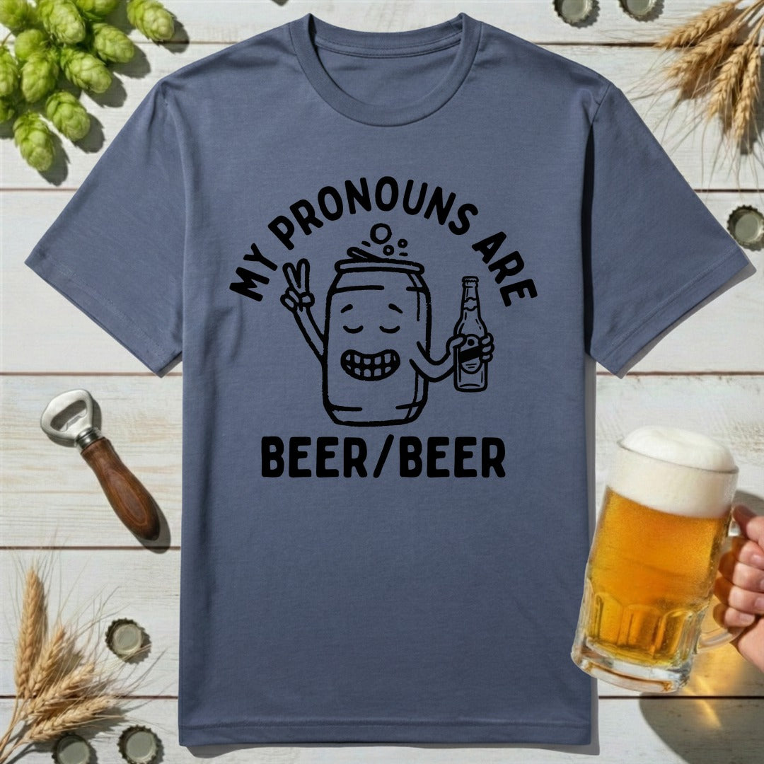 Pronouns Beer T-Shirt