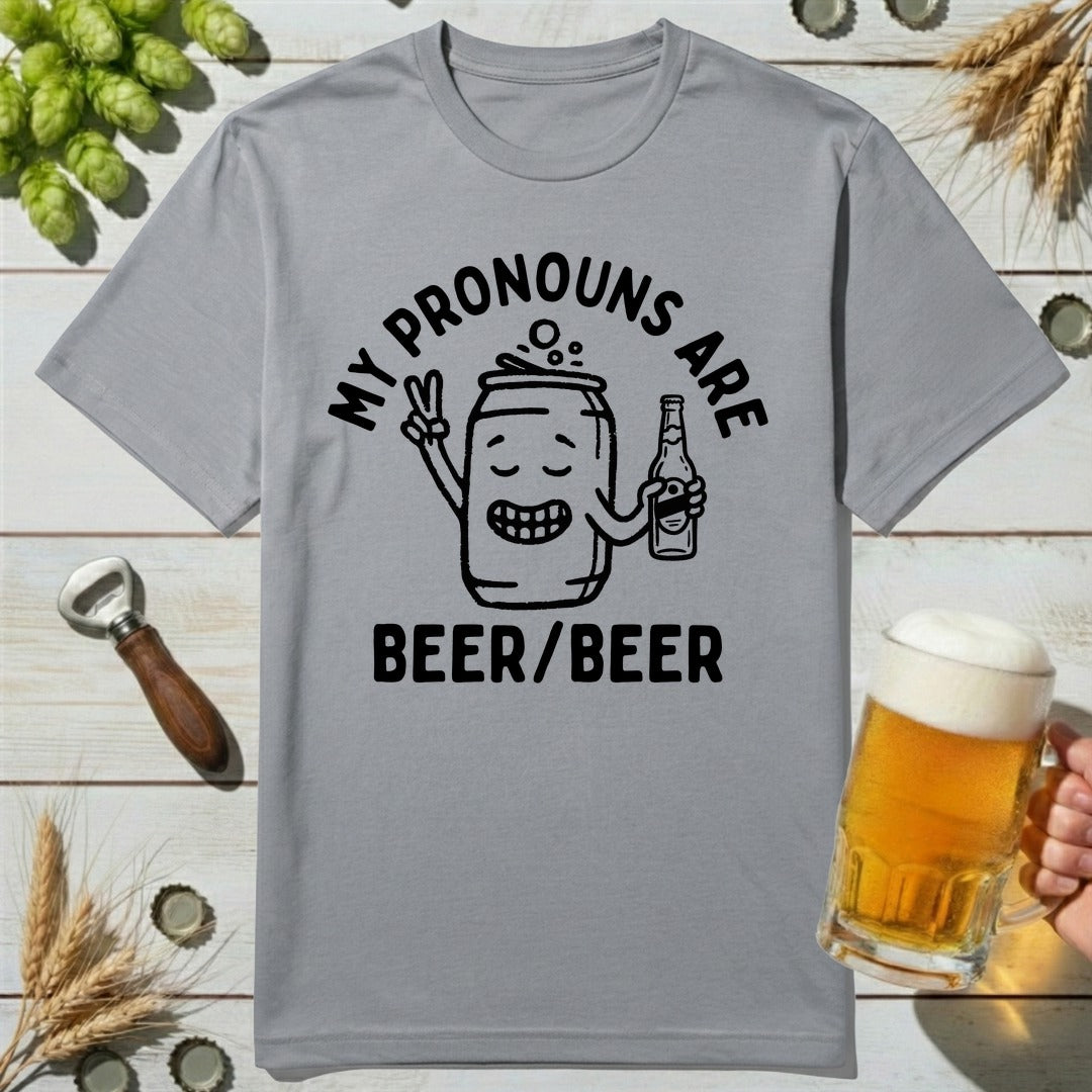Pronouns Beer T-Shirt