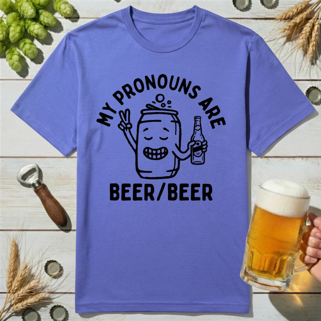 Pronouns Beer T-Shirt