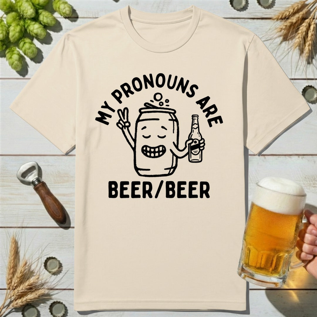 Pronouns Beer T-Shirt