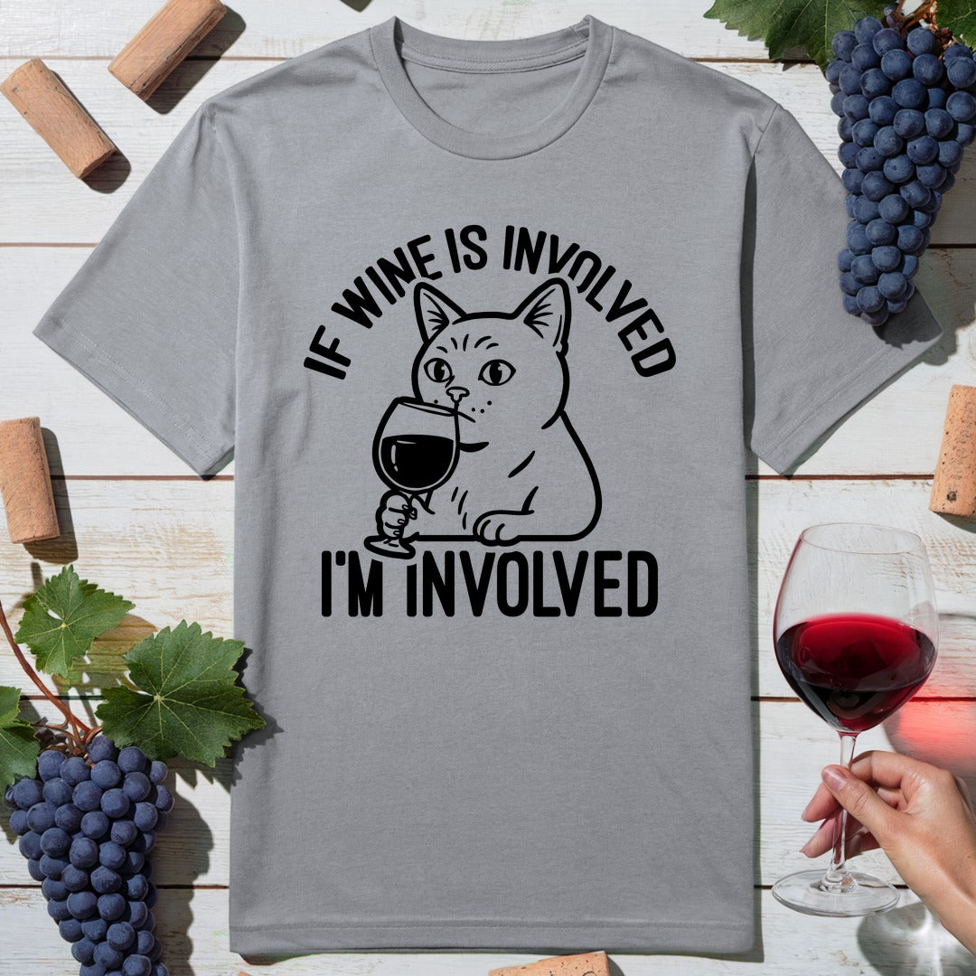 Wine Cat Involvement T-Shirt
