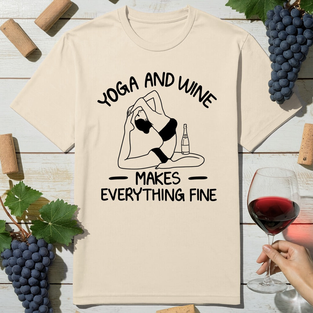 Yoga Wine Fine T-Shirt